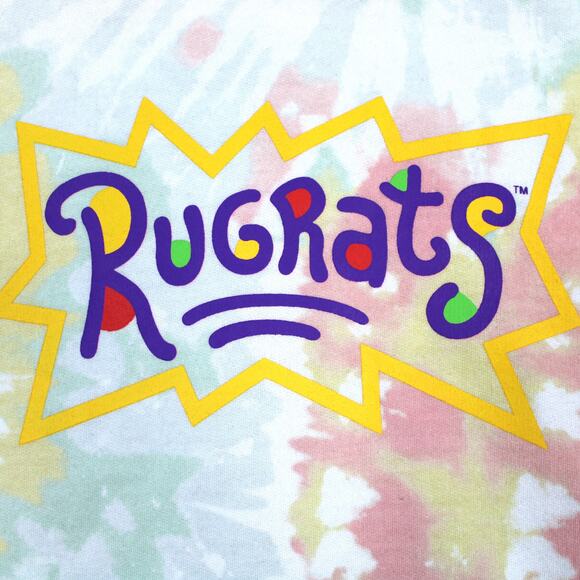 Nickelodeon Rugrats Womens XS Sweatshirt Tie Dye Oversized‎ Cartoon Pastel Retro - Picture 4 of 9